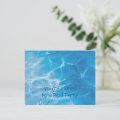 Pool-Party Einladung (Stehend Vorderseite)