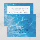 Pool-Party Einladung (Vorne/Hinten)