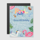 Pool-Party Einladung (Vorne/Hinten)