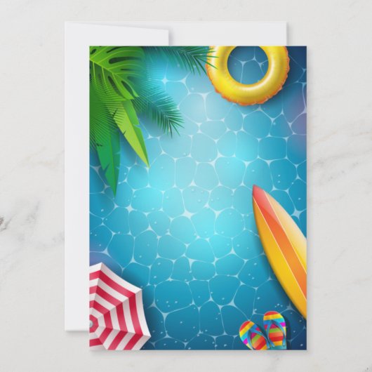 Pool-Party Einladung (Rückseite)