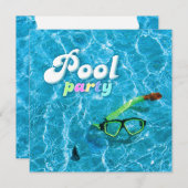 Pool-Party Einladung (Vorne/Hinten)