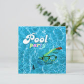 Pool-Party Einladung (Stehend Vorderseite)