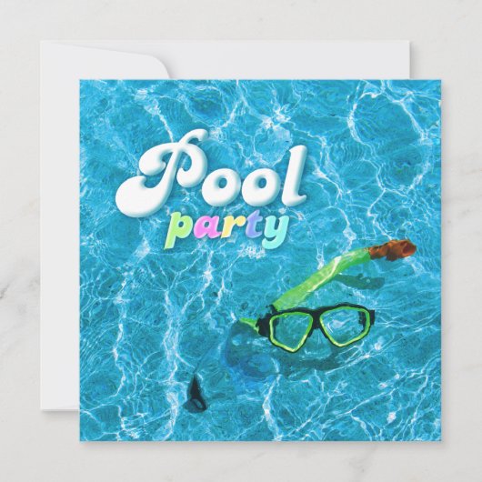 Pool-Party Einladung (Vorderseite)
