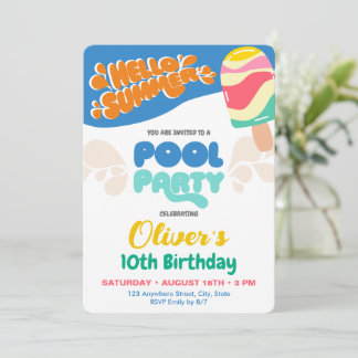 Pool-Party Einladung