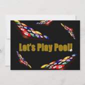 Pool-Party Einladung - Billard (Vorderseite)