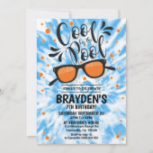 Pool Party Einladung Boy Cool durch das Pool-Party (Vorderseite)