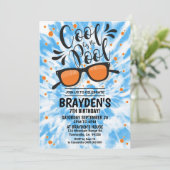 Pool Party Einladung Boy Cool durch das Pool-Party (Stehend Vorderseite)