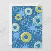 Pool-Party Einladung Dunk und Donuts Pool-Party (Rückseite)