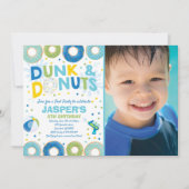 Pool-Party Einladung Dunk und Donuts Pool-Party (Vorderseite)