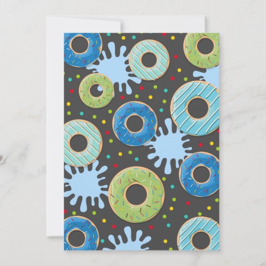 Pool Party Einladung Dunk und Donuts Pool Party (Rückseite)