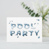 Pool-Party Einladung: Flüssigkeiten Einladung (Stehend Vorderseite)