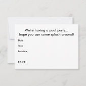 Pool-Party Einladung: Flüssigkeiten Einladung (Rückseite)