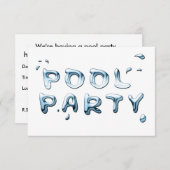 Pool-Party Einladung: Flüssigkeiten Einladung (Vorne/Hinten)