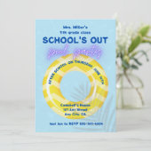 Pool-Party Einladung | Gelbfloat (Stehend Vorderseite)