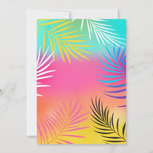 POOL Party Einladung Girl Teen Adult Pool Party (Rückseite)