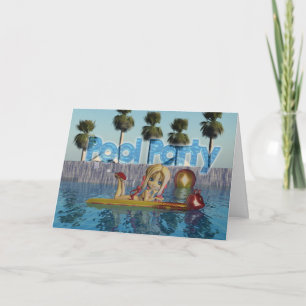 Pool-Party Einladung mit Moonies Süsse Pie