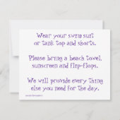 Pool Party Einladung mit Schneekoppeln (Rückseite)