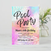 Pool-Party Einladung | Pool Party Geburtstag (Stehend Vorderseite)