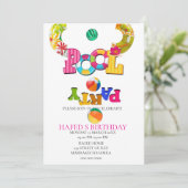 Pool Party Einladung Pool Party Geburtstag Einladu (Stehend Vorderseite)