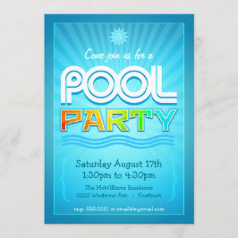 Pool-Party Einladung - Sommerfest