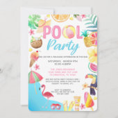 Pool-Party Einladung - Swim-Party - Cookout (Vorderseite)