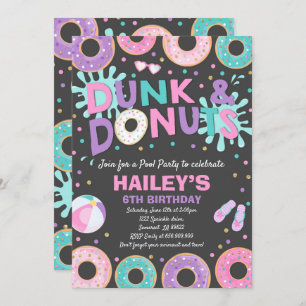 Pool-Party Einladung tauchen und