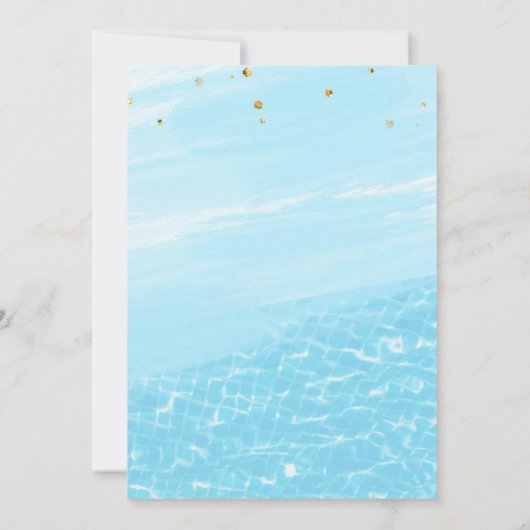 Pool Party Einladung Tropisches Party Pool Party (Rückseite)