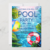 Pool-Party | Einladung zum Geburtstag (Vorderseite)