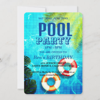 Pool-Party | Einladung zum Geburtstag