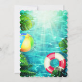 Pool-Party | Einladung zum Geburtstag (Rückseite)