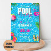 Pool-Party Einladung zum Geburtstag, Party im Somm