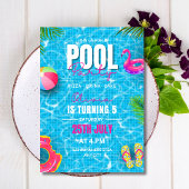 Pool-Party Einladung zum Geburtstag, Party im Somm