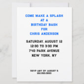 Pool-Party Einladungen (Rückseite)