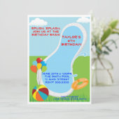 Pool-Party Einladungen (Stehend Vorderseite)