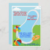 Pool-Party Einladungen (Vorne/Hinten)
