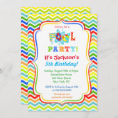 Pool-Party Einladungen (Vorne/Hinten)