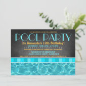 Pool-Party Einladungen (Stehend Vorderseite)