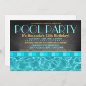 Pool-Party Einladungen (Vorne/Hinten)