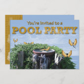 Pool-Party Einladungen (Vorne/Hinten)