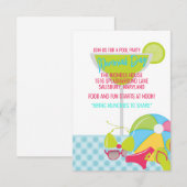 Pool-Party Einladungen (Vorne/Hinten)