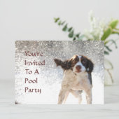 Pool-Party Einladungen (Stehend Vorderseite)