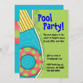 Pool-Party Einladungen (Vorne/Hinten)