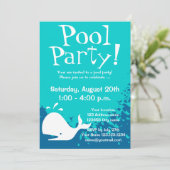 Pool-Party Einladungen | Gewohnheit lädt ein (Stehend Vorderseite)