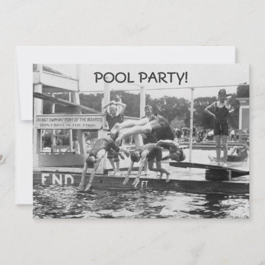 Pool Party Einladungen - SPIELEN Sie nicht im Pool (Vorderseite)