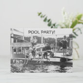 Pool Party Einladungen - SPIELEN Sie nicht im Pool (Stehend Vorderseite)