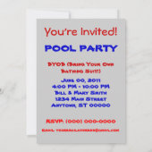 Pool Party Einladungen - SPIELEN Sie nicht im Pool (Rückseite)