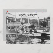 Pool Party Einladungen - SPIELEN Sie nicht im Pool (Vorne/Hinten)
