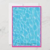Pool-Party Einladungs-Rosa Einladung (Rückseite)
