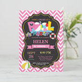 Pool-Party Einladungs-Sommer Splish Einladung (Stehend Vorderseite)