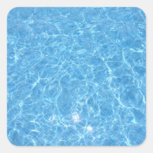 Pool Party Elegant Trendy Blank Quadratischer Aufkleber (Vorderseite)
